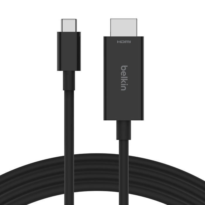 Belkin Connect USB-C™ to HDMI Cable 2M - Black (AVC012bt2MBK), Supports resolutions up to 8K 60Hz and HDR10+, Plug and Play Belkin Connect USB-C™ to HDMI Cable 2M - Black (AVC012bt2MBK), Supports resolutions up to 8K 60Hz and HDR10+, Plug and Play